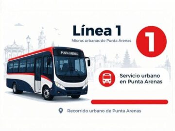 Línea 1 de micros urbanas en Punta Arenas