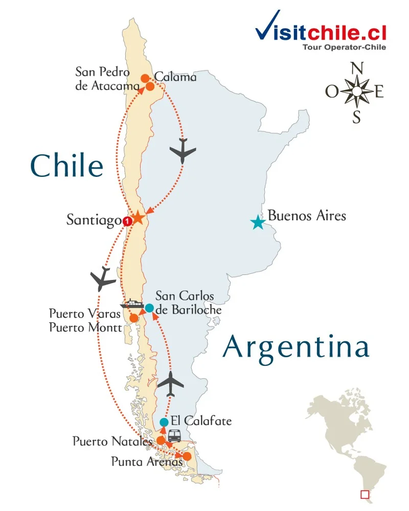 Dónde comienza la Patagonia chilena en el mapa